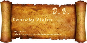 Dvorszky Vivien névjegykártya