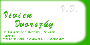 vivien dvorszky business card